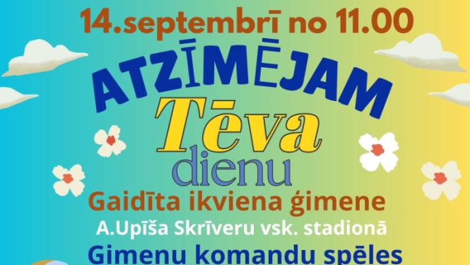 tēva dienas pasākuma afiša