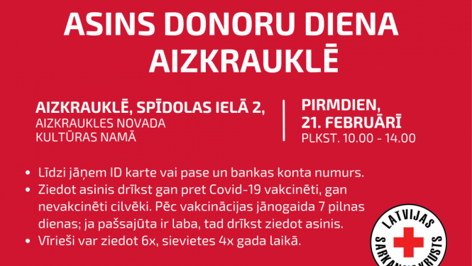 Asinsdonoru diena Aizkruaklē