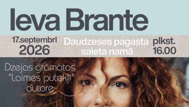 Tikšanās ar dzejas grāmatas “Laimēs putekļi” autori Ievu Branti