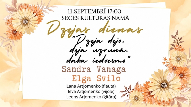 Dzejas dienu pasākums “Dzeja dejo, deja uzrunā, daba iedvesmo!”