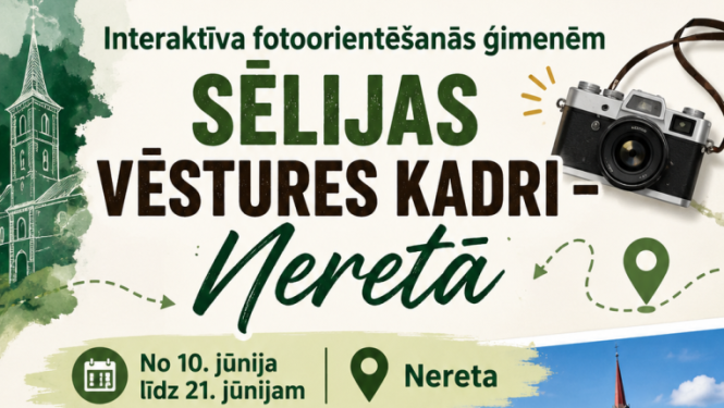 Interaktīva fotoorientēšanās aktivitāte ģimenēm ''Sēlijas vēstures kadri Neretā''
