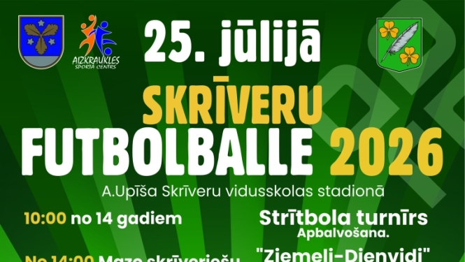 Skrīveru futbolballes afiša