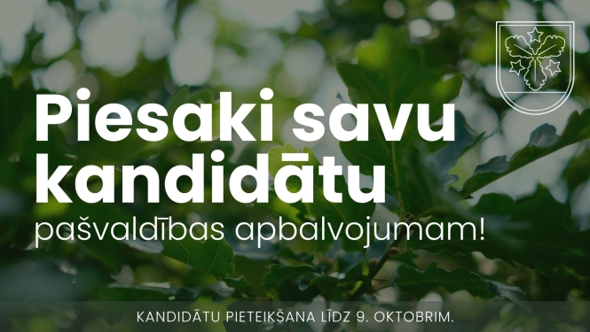 baneris par kandidātu pieteikšanu