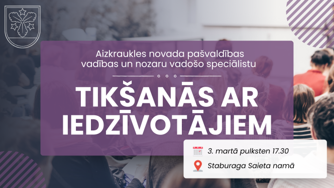 tikšanās ar iedzīvotājiem afiša