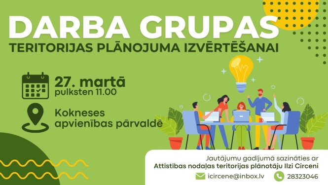 darba grupas teritorijas plānojuma izvērtēšanai