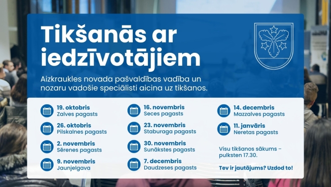 tikšanās ar iedzīvotājiem afiša