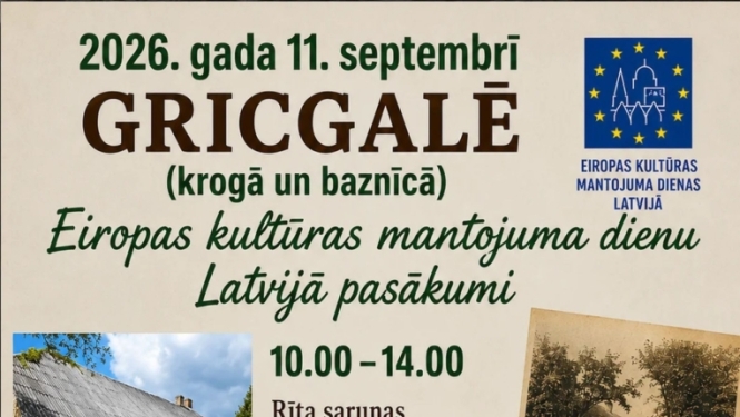 Eiropas kultūras mantojuma dienas Gricgalē