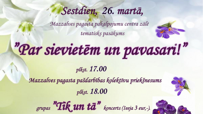 Par sievietēm un pavasari