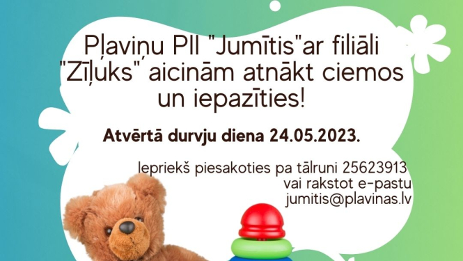 afiša pii atvērto durvju diena