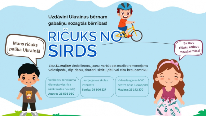 ziedo velosipēdu