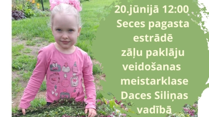 Zāļu paklāju veidošanas meistarklase Secē
