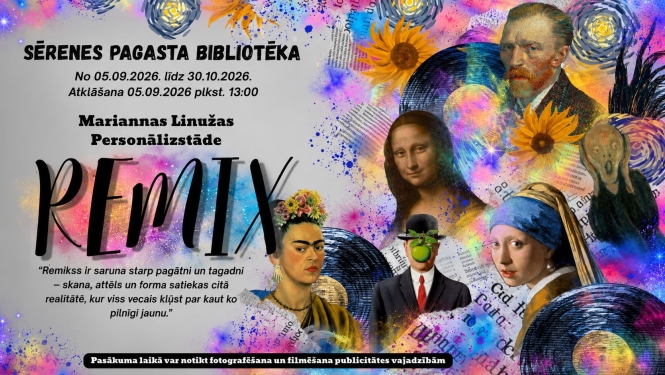 Mariannas Linužas gleznu izstādes “Remix” atklāšana un meistarklase
