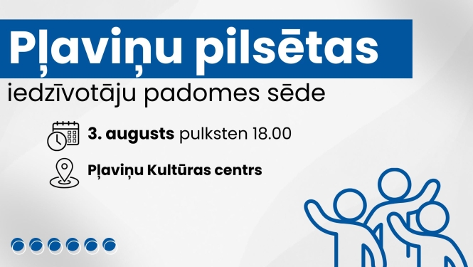 Pļaviņu pilsētas iedzīvotāju padomes sēdes baneris