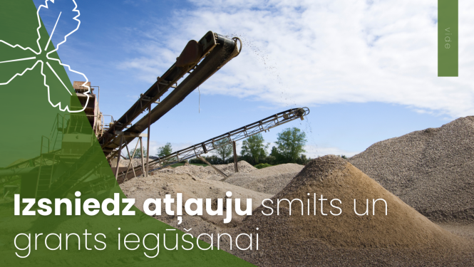Tiek bērta smilts un grants kaudzē