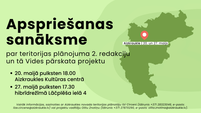 apspriešanas sanāksmes afiša