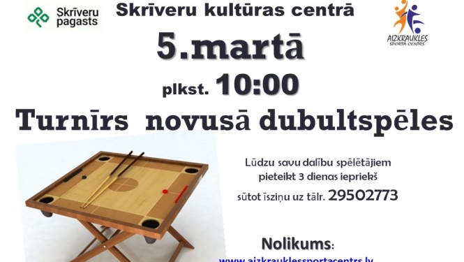 Turnīrs novusā dubultspēles