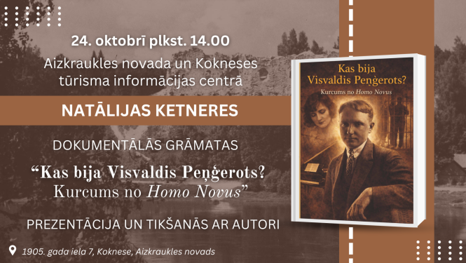 Grāmatas "Kas bija Visvaldis Peņģerots?" atklāšanas svētku afiša