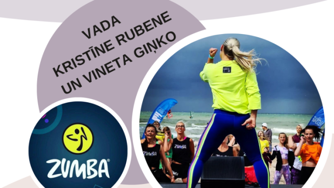 Zumbas nodarbību afiša