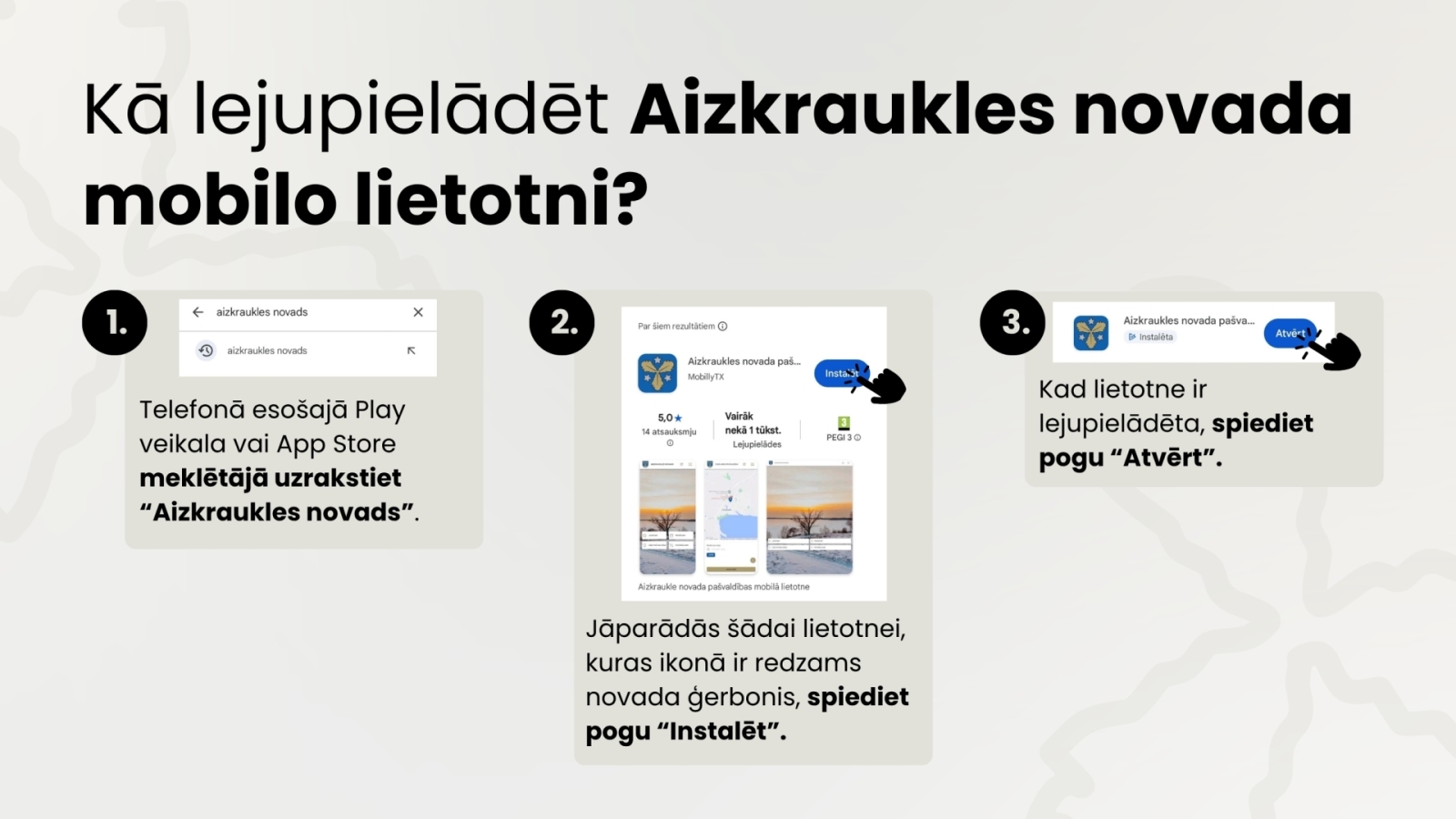 soļi kā lejupielādēt mobilo lietotni