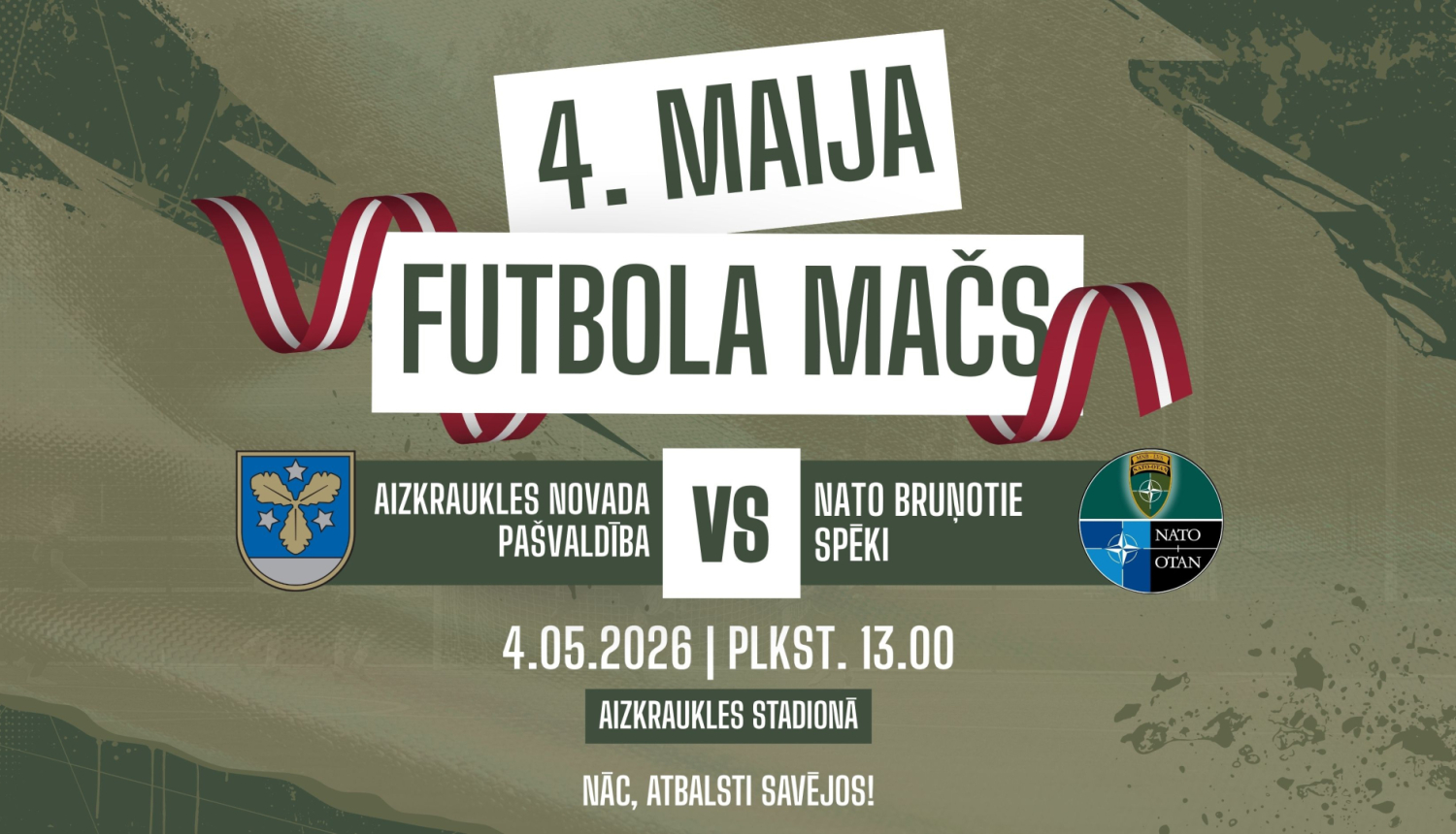 4. maija futbola mača afiša