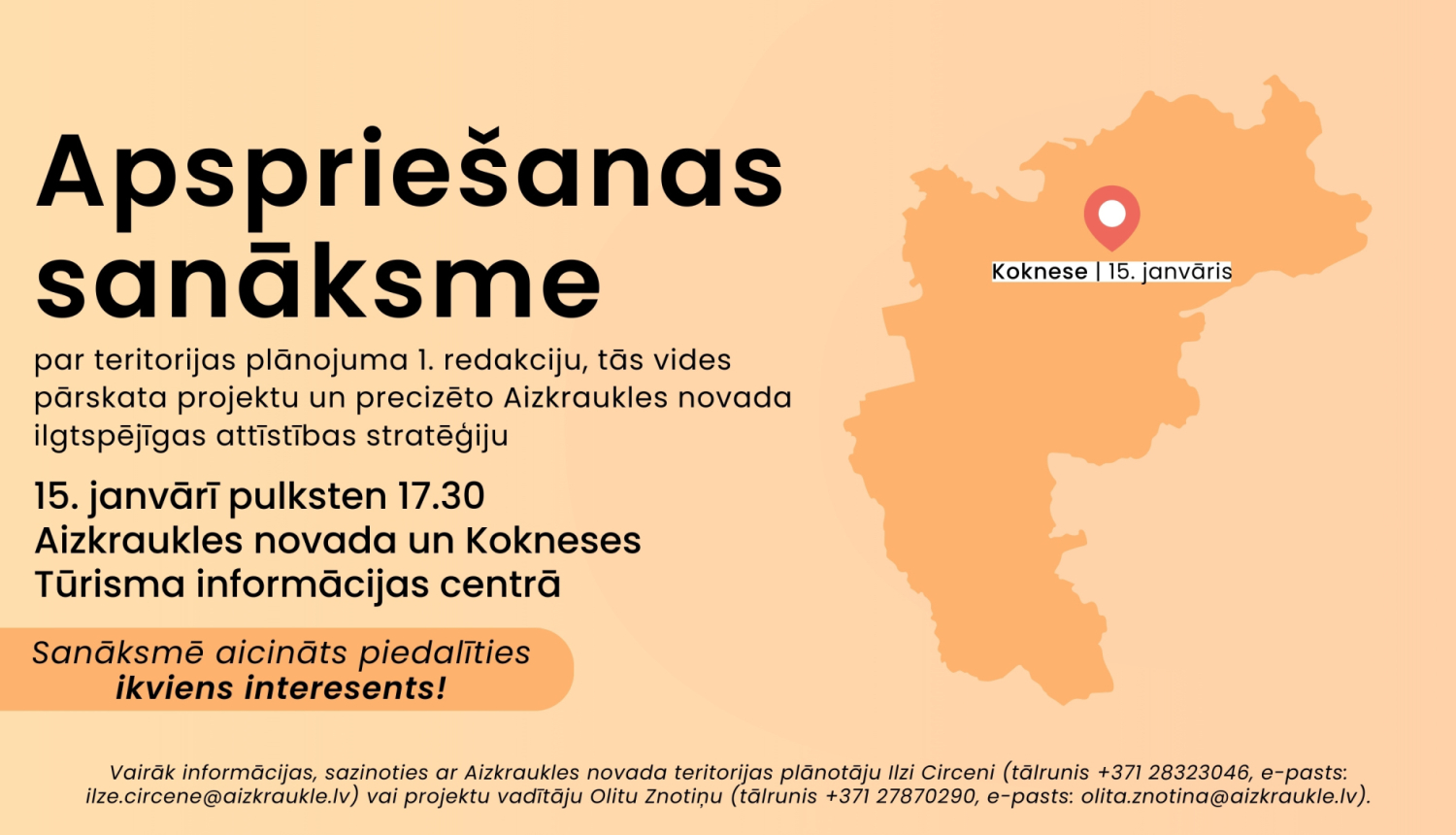 apspriešanas sanāksmes afiša