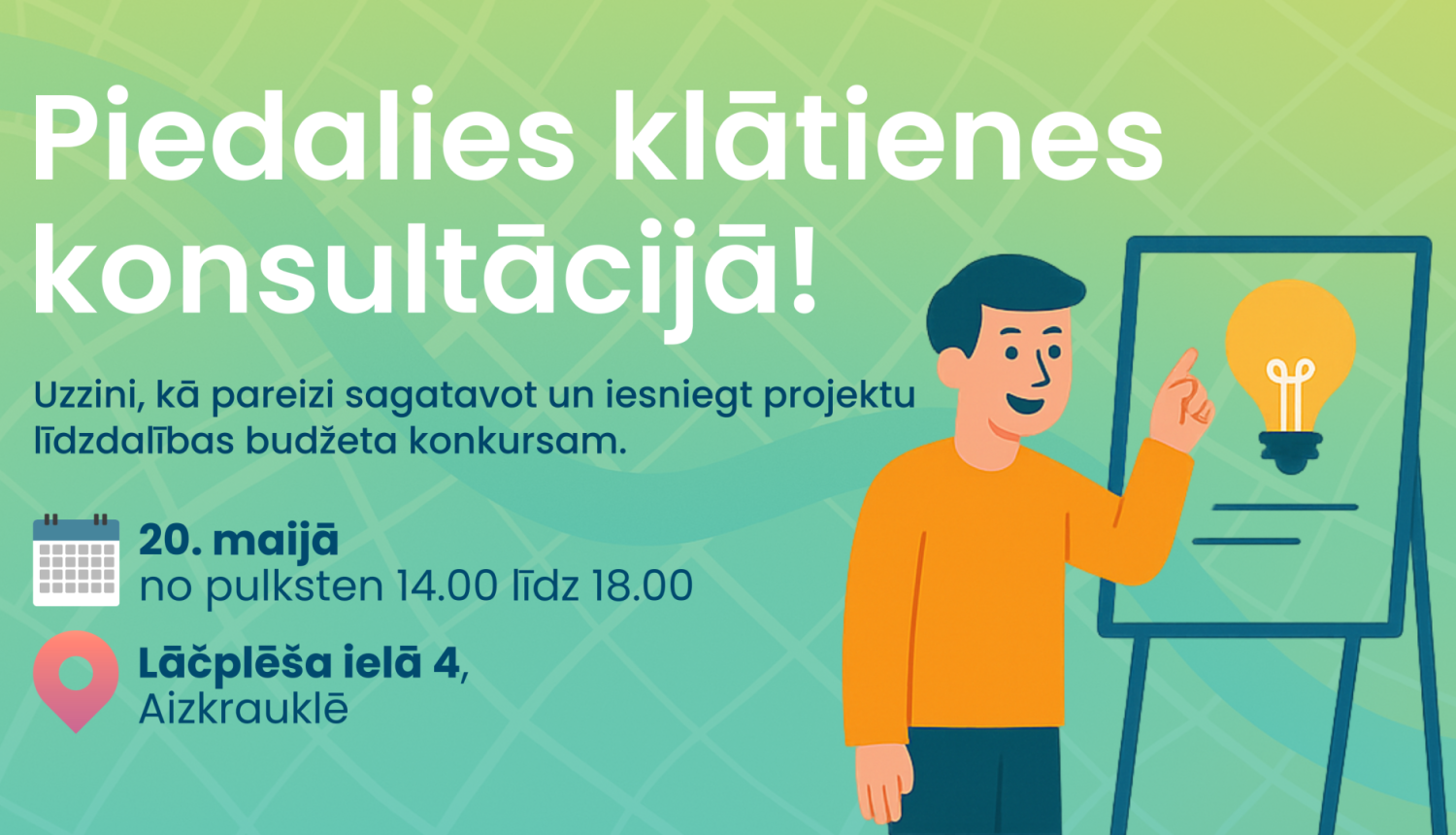 Afiša par klātienes konsultācijām
