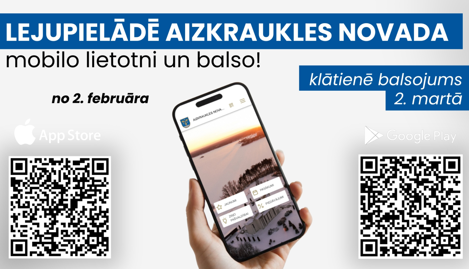 Lejupielādē mobilo lietotni un balso