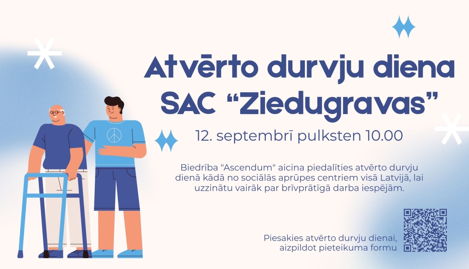 atvērto durvju dienu baneris