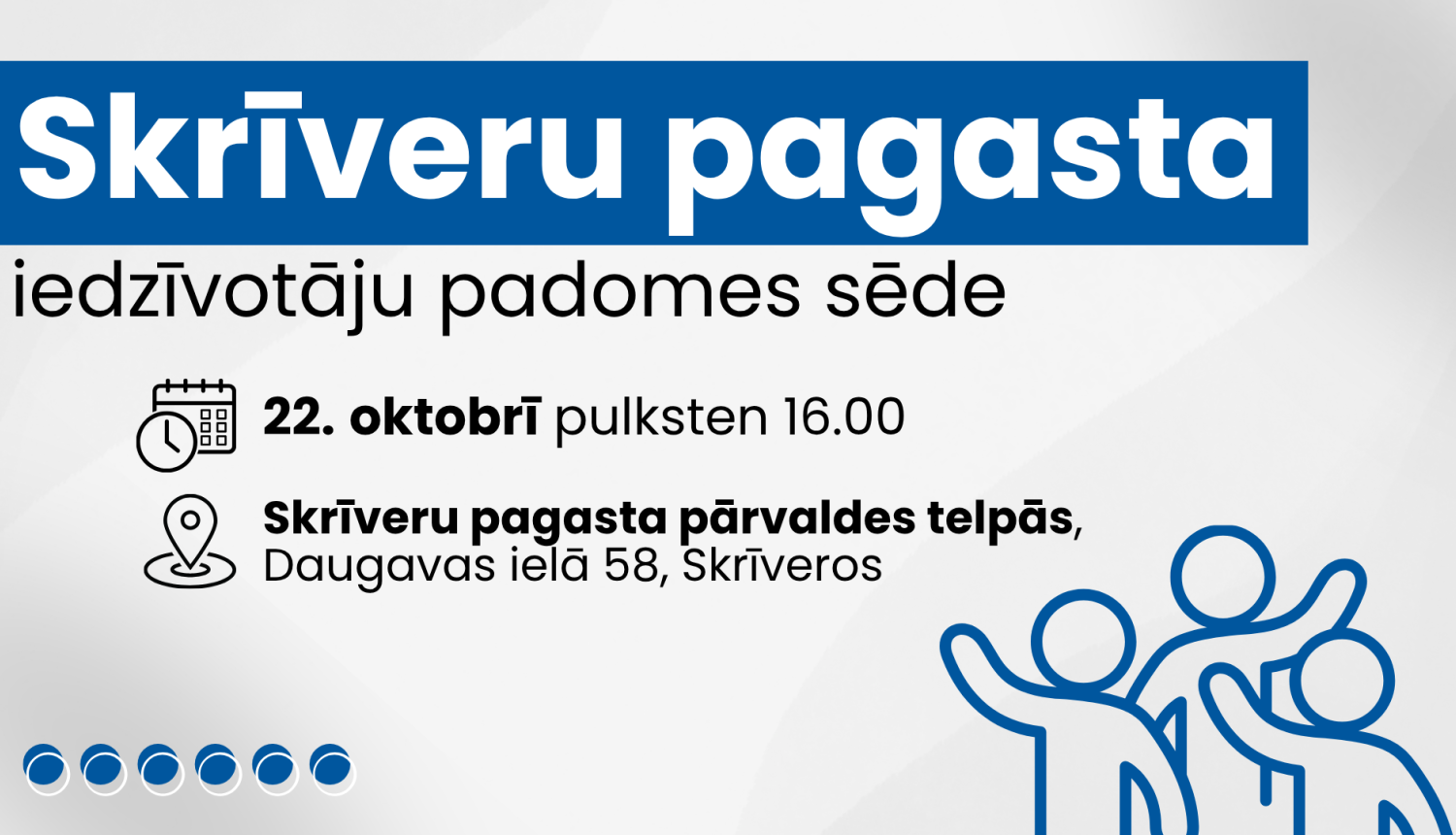 Iedzīvotāju padomes sapulces afiša