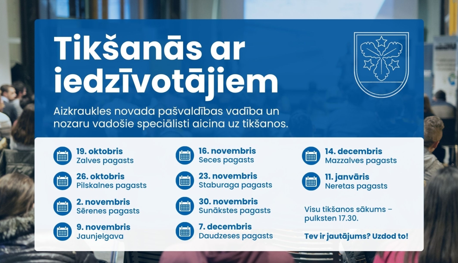 tikšanās ar iedzīvotājiem afiša