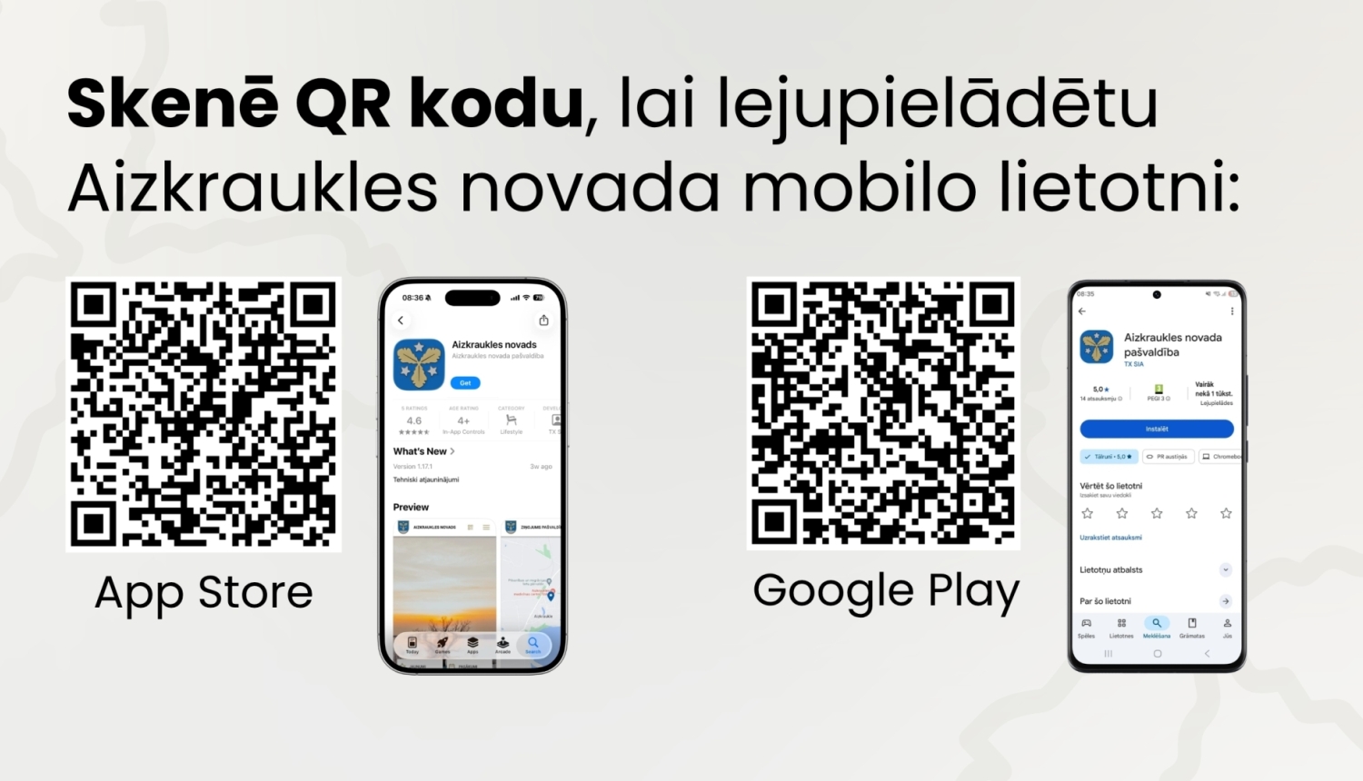 qr kodi, lai lejupielādētu mobilo lietotni