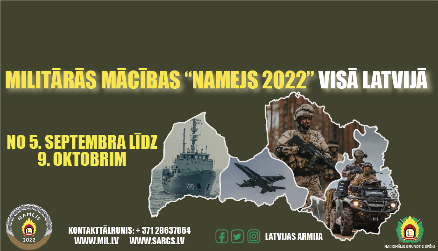 Aizkraukles novadā notiks militārās mācības “Namejs 2022”
