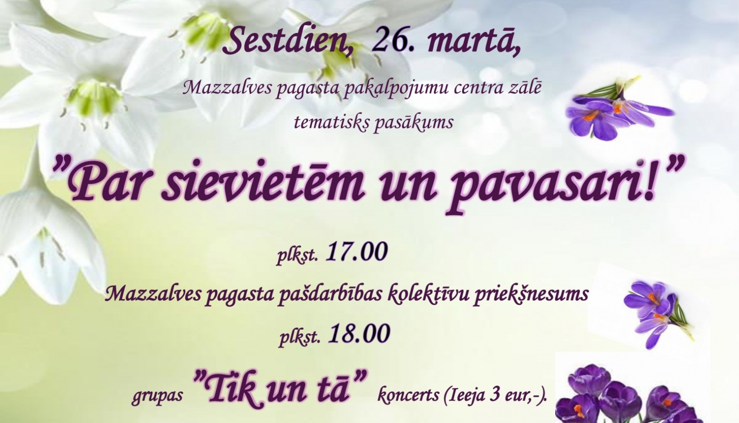 Par sievietēm un pavasari