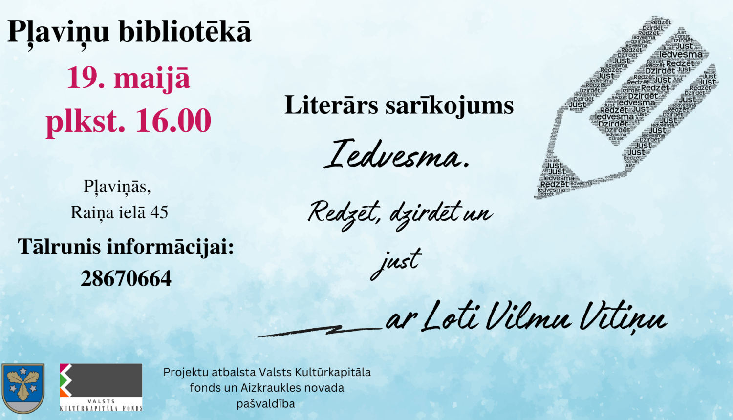 pasākums Pļāviņu bibliotēkā