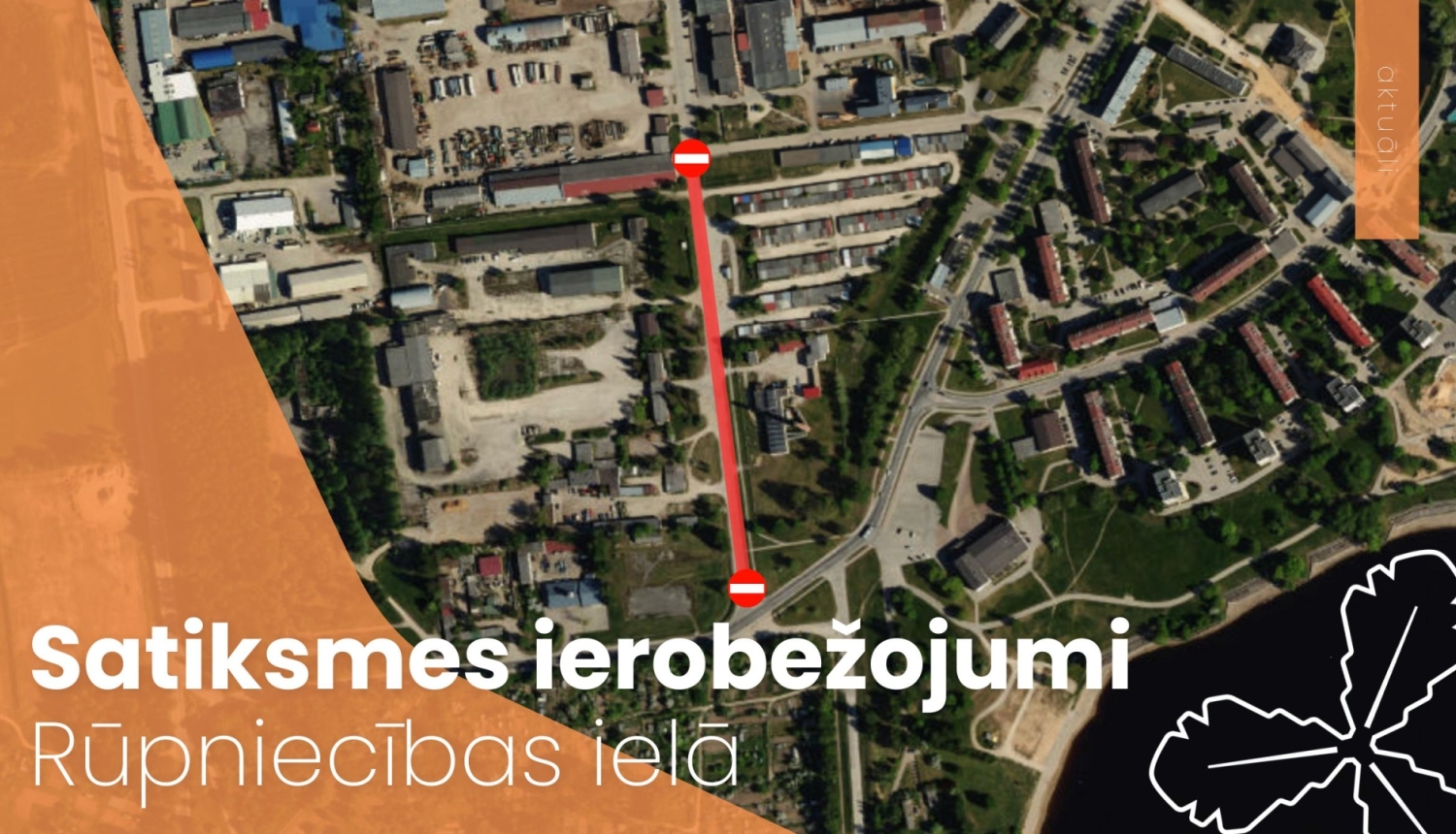 karte ar iezīmētiem satiksmes ierobežojumiem