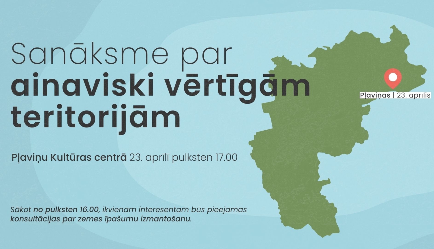 Sanāksmes par ainaviski vērtīgām teritorijām afiša