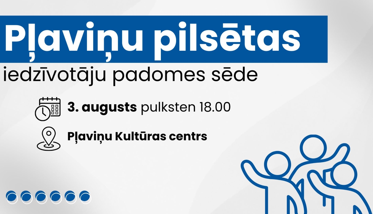 Pļaviņu pilsētas iedzīvotāju padomes sēdes baneris