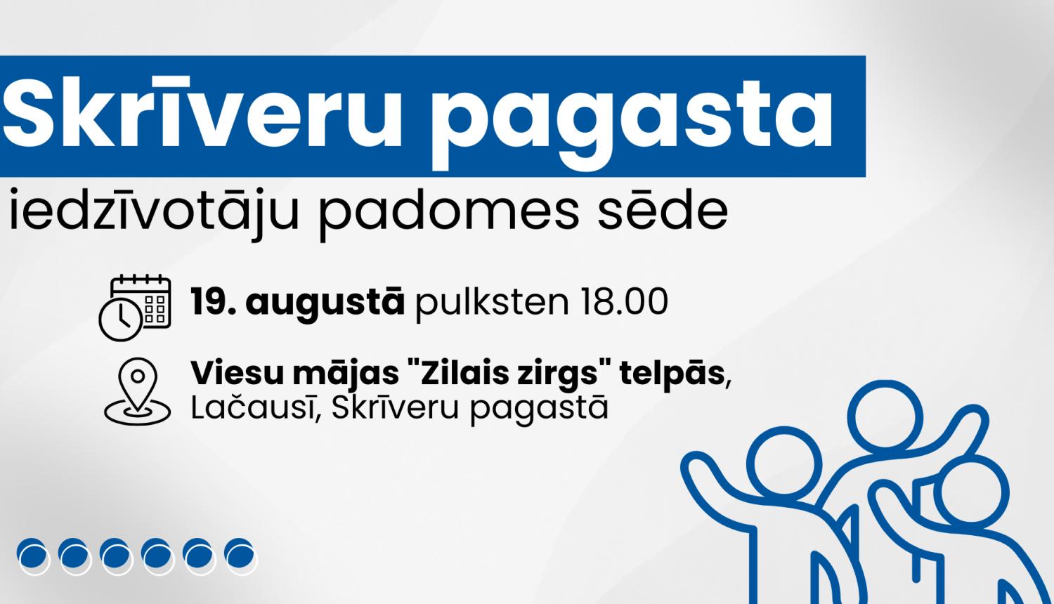 Skrīveru pagasta iedzīvotāju padomes sēdes afiša