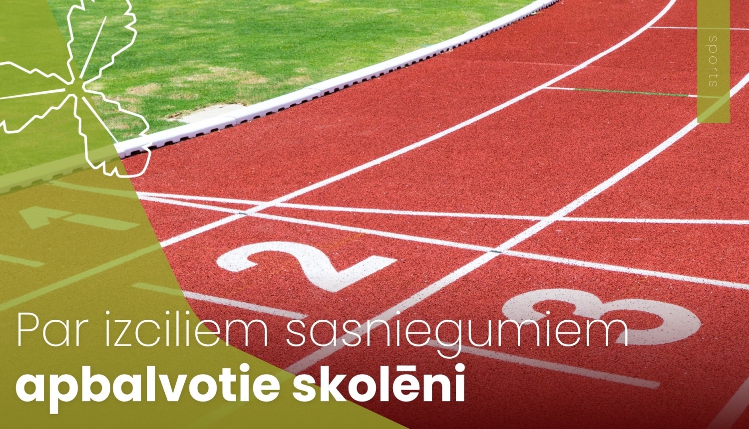 skriešanas celiņš sarkanā krāsā