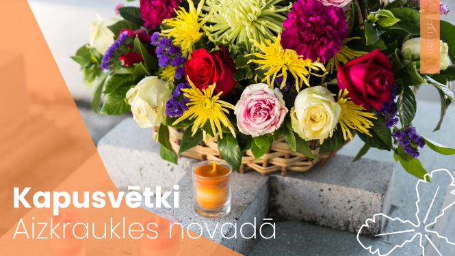puķu pušķis, blakus svecīte
