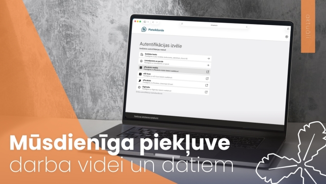 dators kurā redams pieteikšanās skats