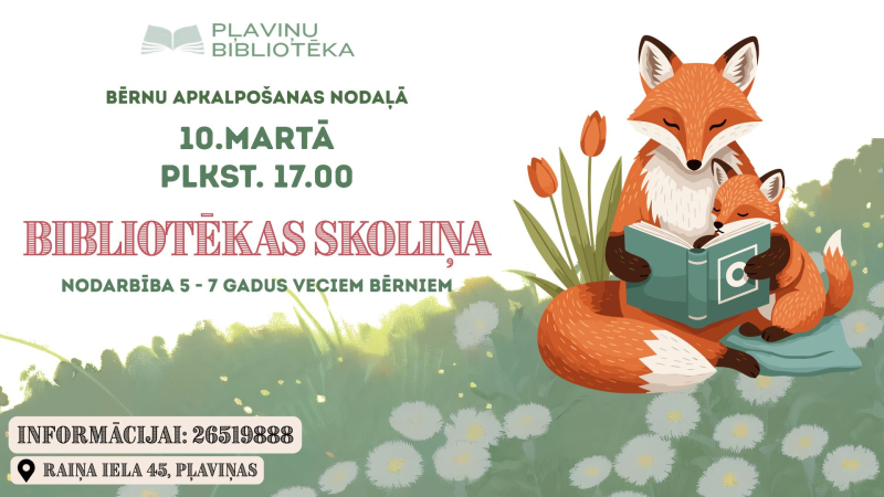 Lasīšanu veicinošas nodarbības 5-7 gadus veciem bērniem