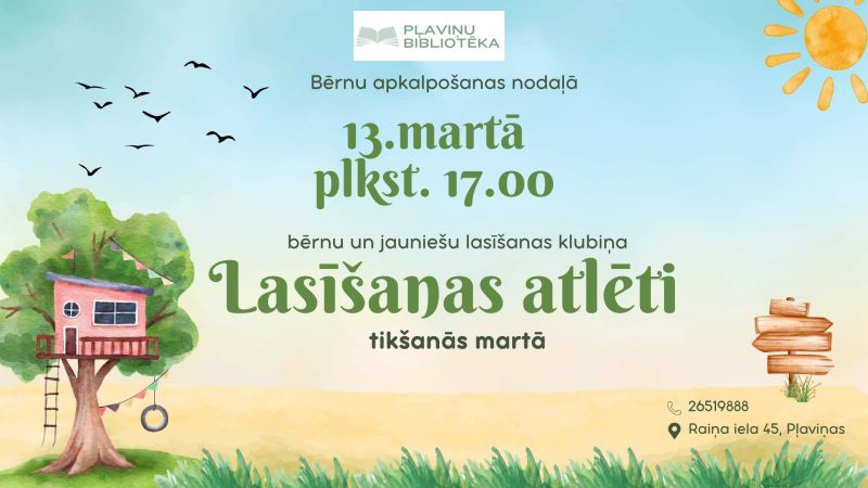 Lasīšanas atlēti”. Bērnu un jauniešu lasīšanas klubiņš