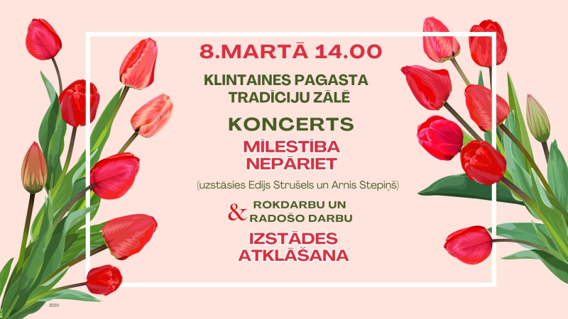 Edija Strušeļa un Arņa Stepiņa koncerts “Mīlestība nepāriet” un rokdarbu izstādes atklāšana