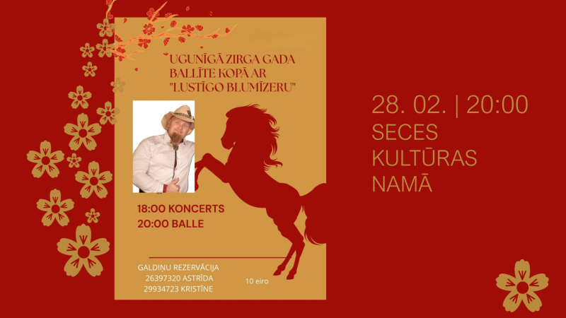 Ugunīgā Zirga gada ballīte kopā ar “Lustīgo Blumīzeru”