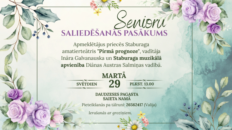 Senioru saliedēšanās pasākums