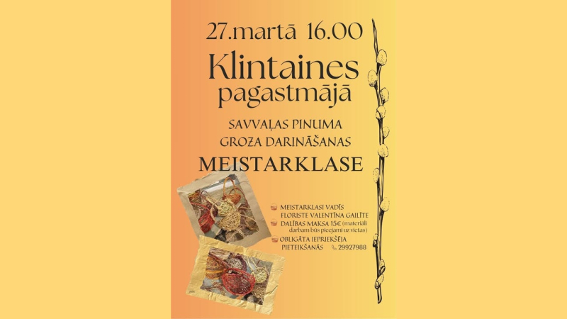 Savvaļas pinuma groza darināšanas meistarklase