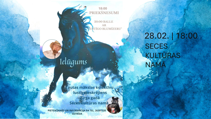 Seces tautas mākslas kolektīvu lustīgs ieskrējiens Zirga gadā