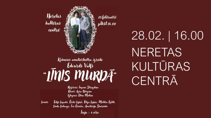 Kokneses amatierteātra izrāde “Līnis murdā”