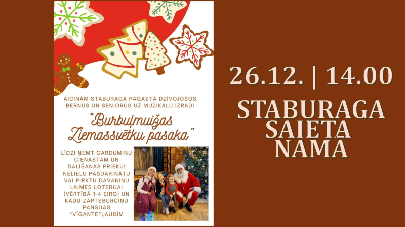 “Burbuļmuižas Ziemassvētku pasaka”. Muzikāla izrāde